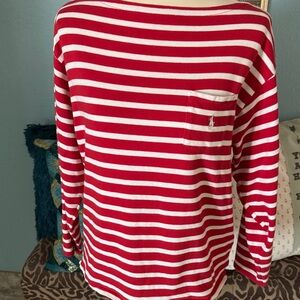 Polo Striped Boatneck Mariner Pocket Tee